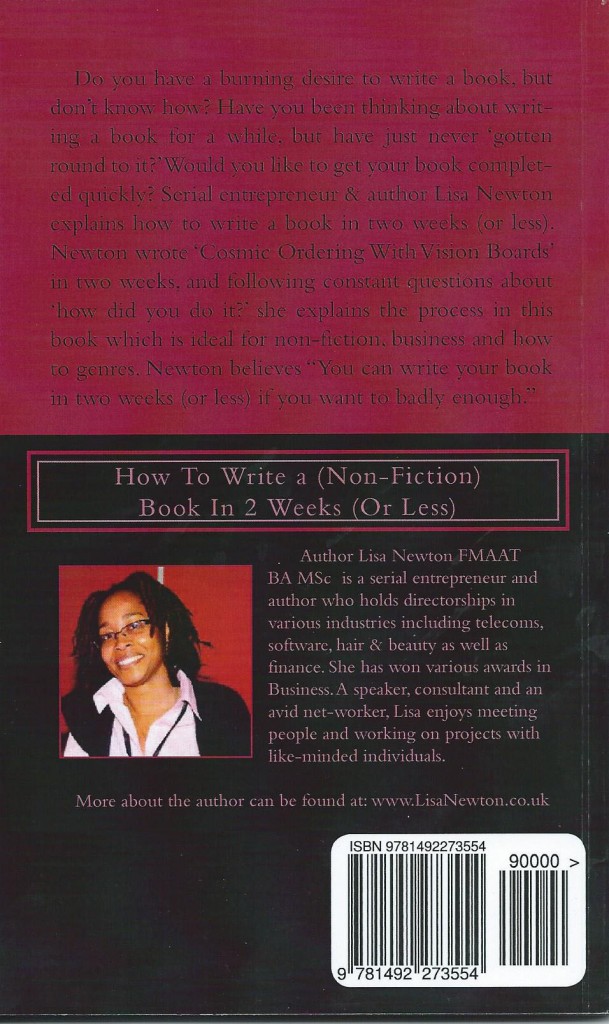 Back cover of the book